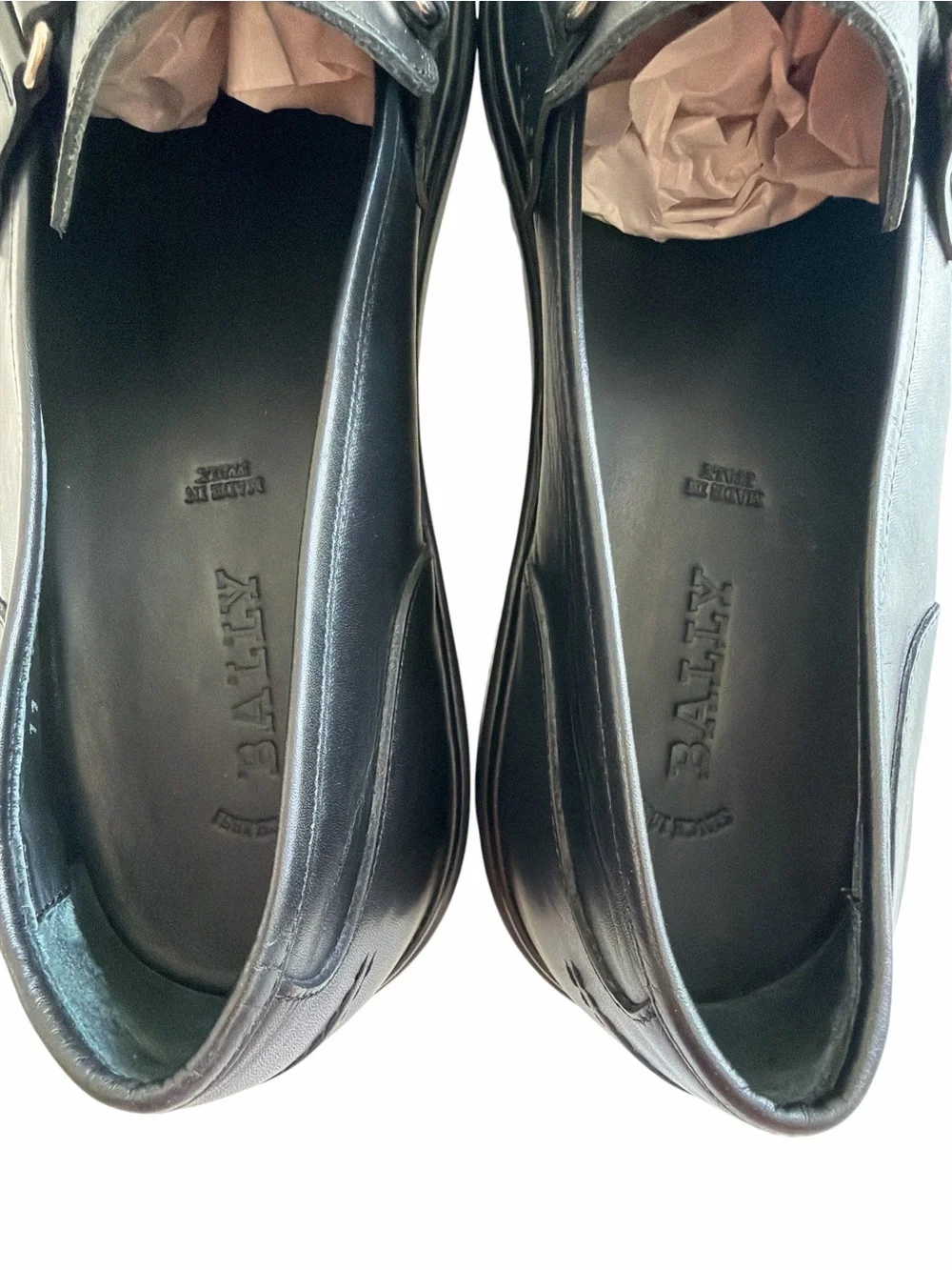 Bally Men's Salvan Black Leather Tassel Slip-On Loafers Size 11